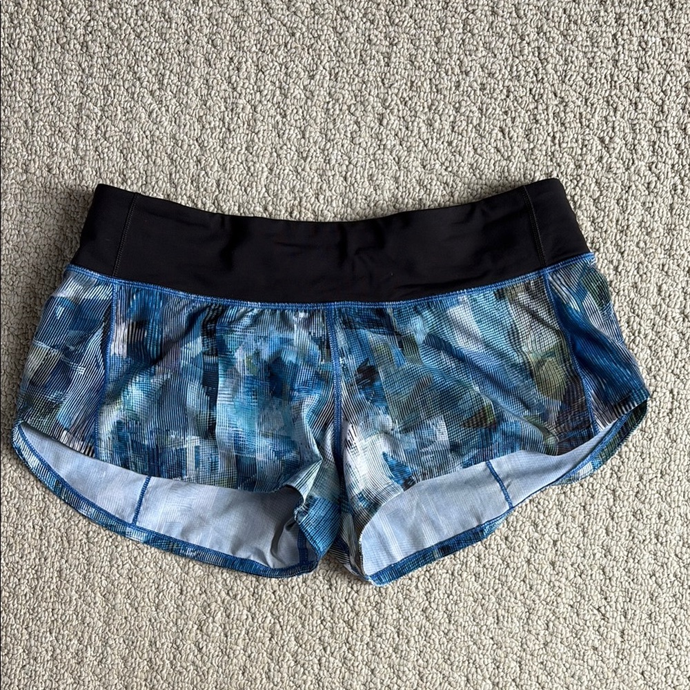 Lululemon Athletica Blue and Black Athletic Shorts